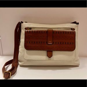 Fossil leather crossbody bag